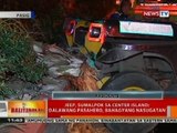 BT: Jeep, sumalpok sa center island sa Pasig