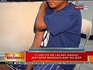 BT: 13-anyos na lalaki sa QC, nahuli nang mangholdap ng jeep