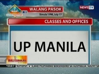 BT: Class suspension as of 12:27 p.m. (July 17, 2013)