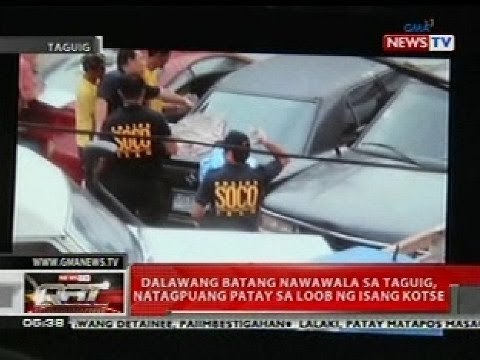 QRT: 2 batang nawawala sa Taguig, natagpuang patay sa loob ng isang kotse sa Taguig