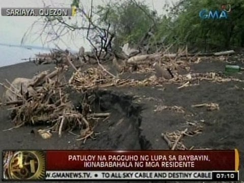24Oras: Patuloy ng pagguho ng lupa sa baybayin sa Sariaya, Quezon, ikinababahala ng mga residente