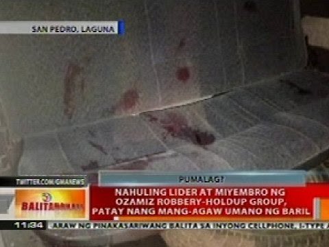 BT: Nahuling lider at miyembro ng Ozamiz robbert-holdup group, patay sa Laguna