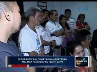 Saksi: Cebu Pacific, pumayag nang bayaran ang mga pasahero ng Flight 5J971