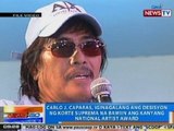NTG: Caparas, iginagalang ang desisyon ng SC na bawiin ang kanyang national artist award