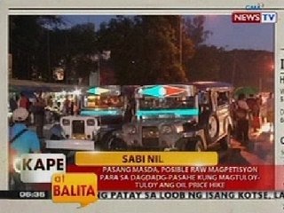 KB: Pasang Masda, posoble raw magpetisyon ng dagdag-pasahe dahil sa OPH
