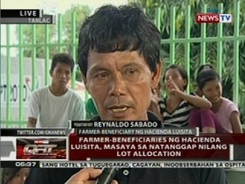 Pag-raffle ng lupain para sa mga magsasaka ng Hacienda Luisita, sinimulan na