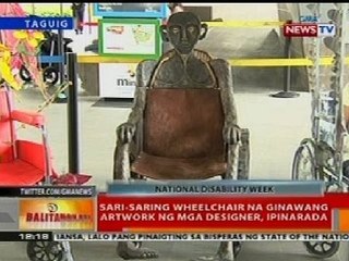 BT: Sari-saring wheelchair na ginawang artwork ng designer, ipinarada sa Taguig