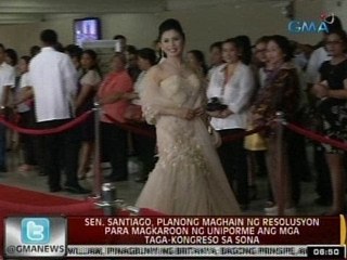 24Oras: Miriam, balak maghain ng resolusyon para magka-uniporme ang mga mambabatas sa SONA