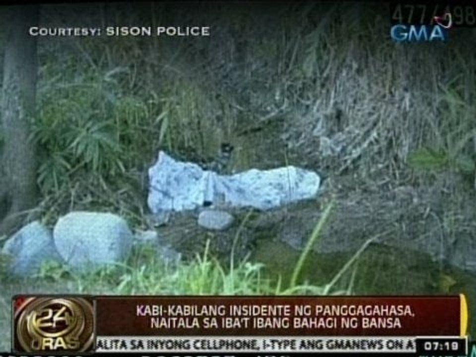 24Oras: Kabi-kabilang insidente ng panggagahasa, naitala