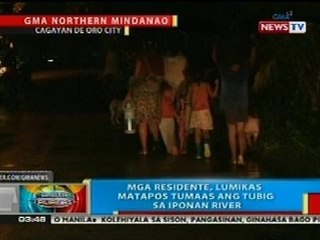 BP: Ilang residente ng isang sitio sa CdeO, lumikas matapos tumaas ang tubig sa Iponan River