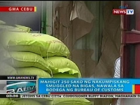 BP: Mahigit 250 sako ng nakumpiskang smuggled na bigas sa Cebu, nawala sa bodega ng BOC