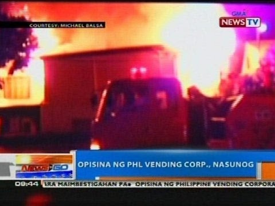 NTG: Opisina ng PHL Vending Corp., nasunog