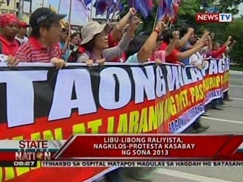 SONA: Kilos protesta kasabay ng SONA 2013, nauwi sa girian