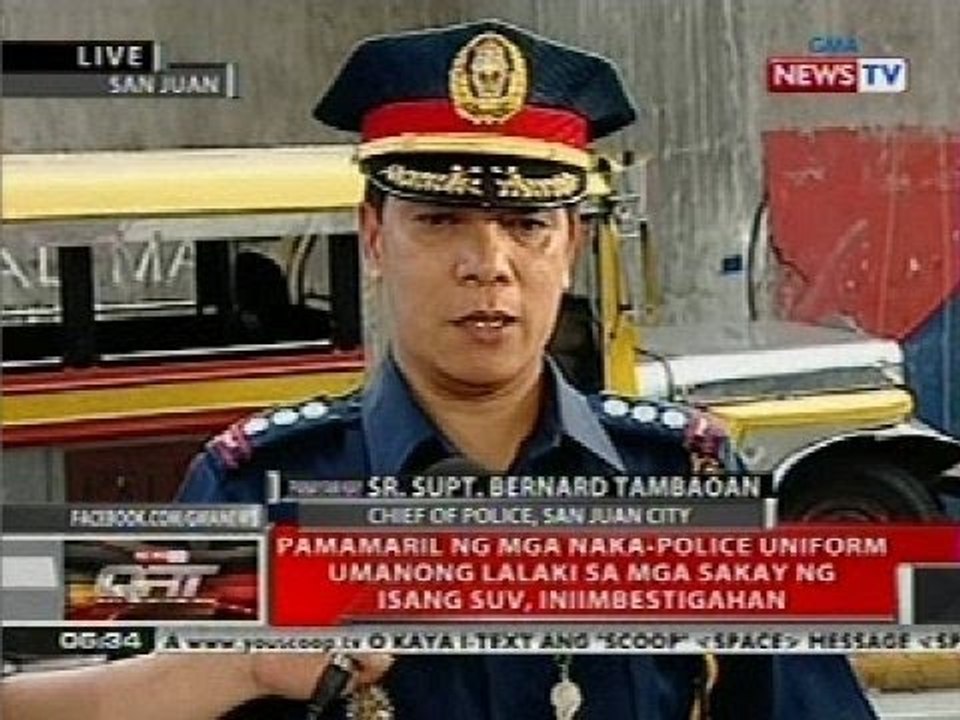 QRT: Pamamaril ng mga naka-police uniform umanong lalaki sa mga sakay ng isang SUV, iniimbestigahan