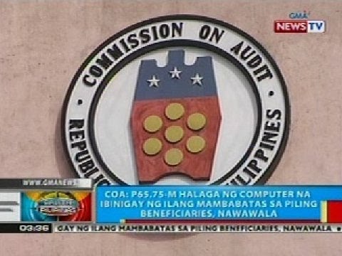BP: COA: P65.75-M halaga ng computer na ibinigay ng ilang mambabatas, nawawala