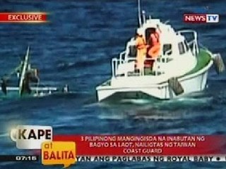 KB: Exclusive: 3 Pilipinong mangingisda, nailigtas ng Taiwan Coast Guard