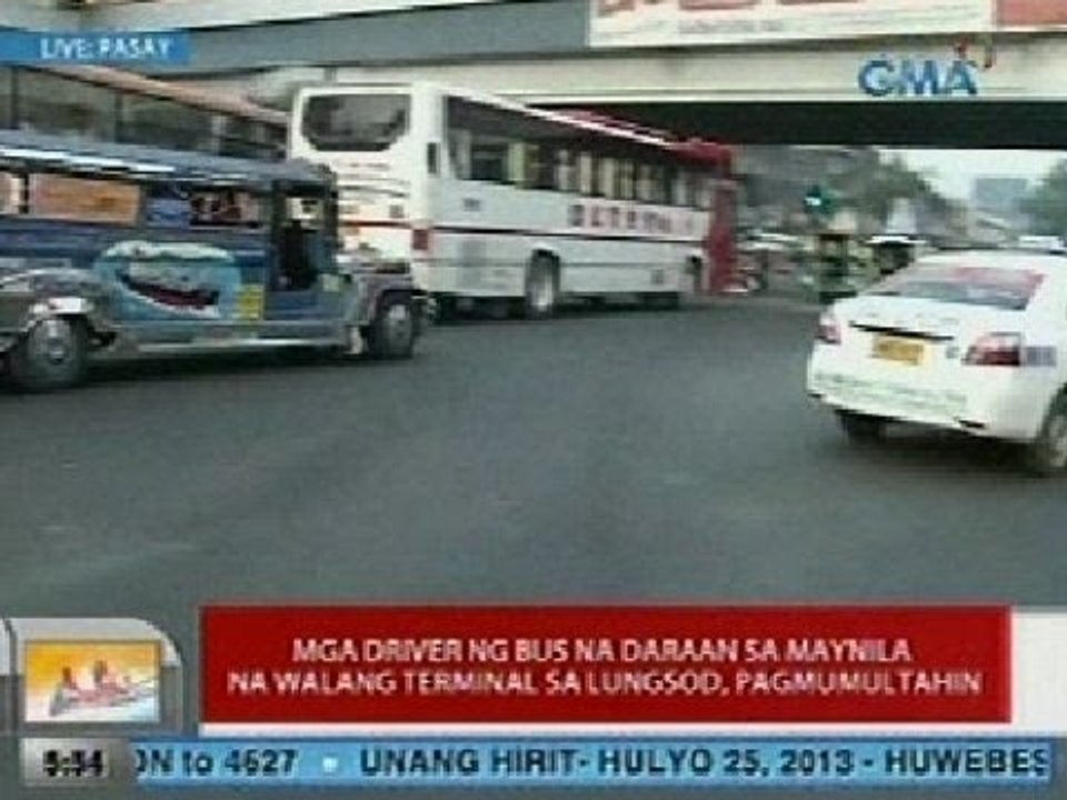 UB: Mga driver ng bus na daraan sa Maynila na walang terminal sa lungsod, pagmumultahin
