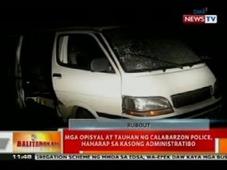 BT: Mga opsiyal at tauhan ng Calabarzon police, haharap sa kasong administratibo