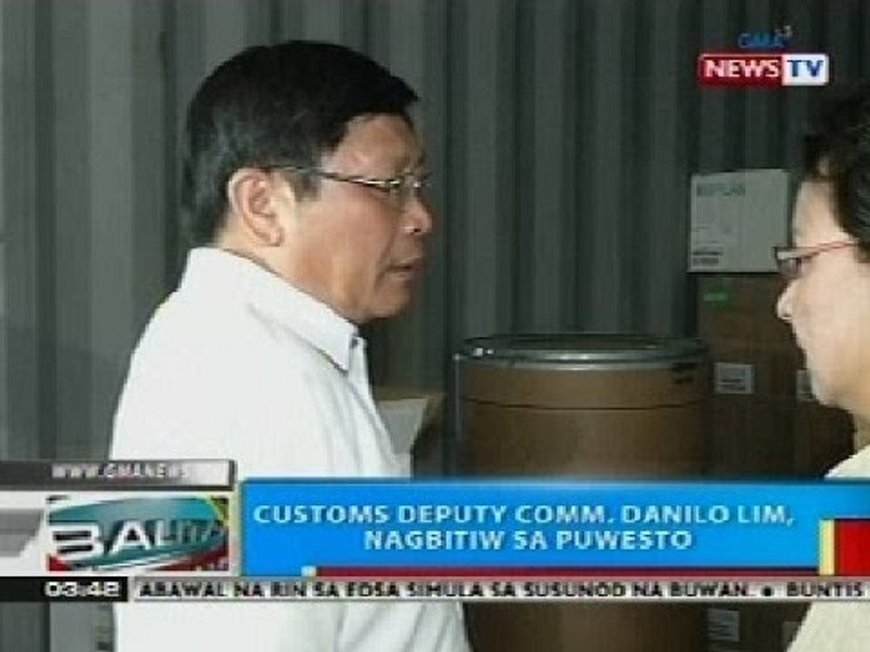 BP: Customs Deputy Comm. Danilo Lim, nagbitiw sa puwesto