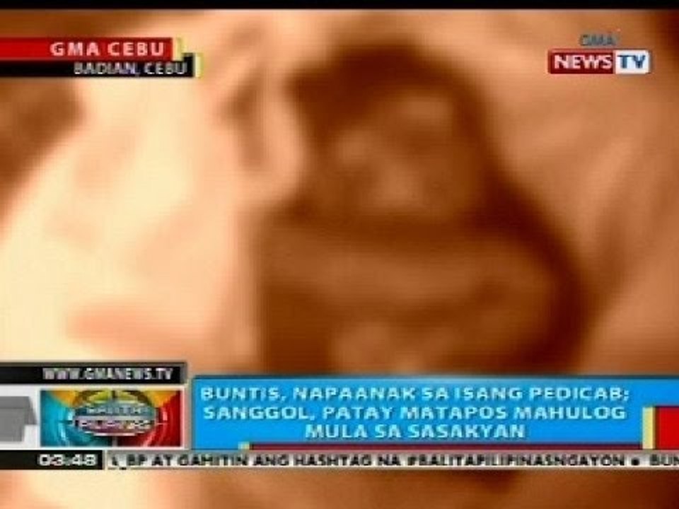BP: Buntis, napaanak sa isang pedicab sa Badian, Cebu; sanggol, patay nang mahulog sa sasakyan