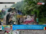 BP: Delivery truck at pampasaherong bus, nagsalpukan sa Atimonan, Quezon; isa patay, 21 sugatan
