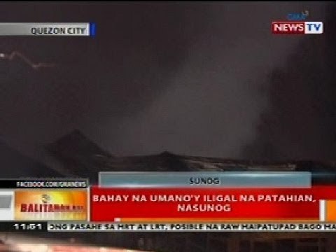 BT: Bahay na umano'y iligal na patahian sa QC, nasunog