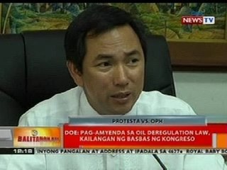 BT: DOE: Pag-amyenda sa oil deregulation law, kailangan ng basbas ng Kongreso