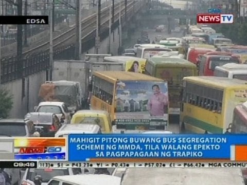 Mahigit pitong buwang bus segregation scheme ng MMDA, tila walang epekto sa pagpapagaan ng trapiko