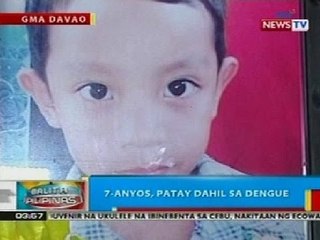 BP: 7-anyos sa Davao, patay dahil sa dengue