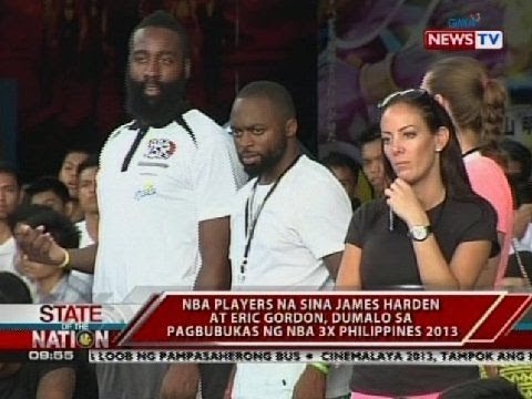 NBA players na sina James Harden at Eric Gordon, dumalo sa pagbubukas ng NBA 3x Philippines 2013