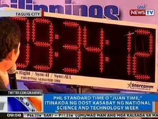 NTG: PHL Standard Time o 'Juan Time,' itinakda ng DOST kasabay ng Nat'l Science & Technology Week