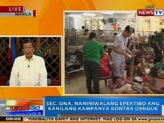 NTG: Sec. Ona, naniniwalang epektibo ang kanilang kampanya vs dengue