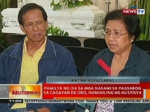 BT: Pamilya ng isa sa mga nasawi sa pagsabog sa CDO, humihiling ng hustisya