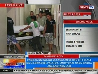 NTG: Pamilya ng nasawi sa CDO blast na si Emmanuel Palafox, emosyonal nang makita ang kayang labi