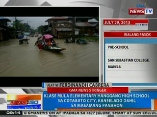 NTG: Klase sa Cotabato City, kanselado dahil sa masamang panahon