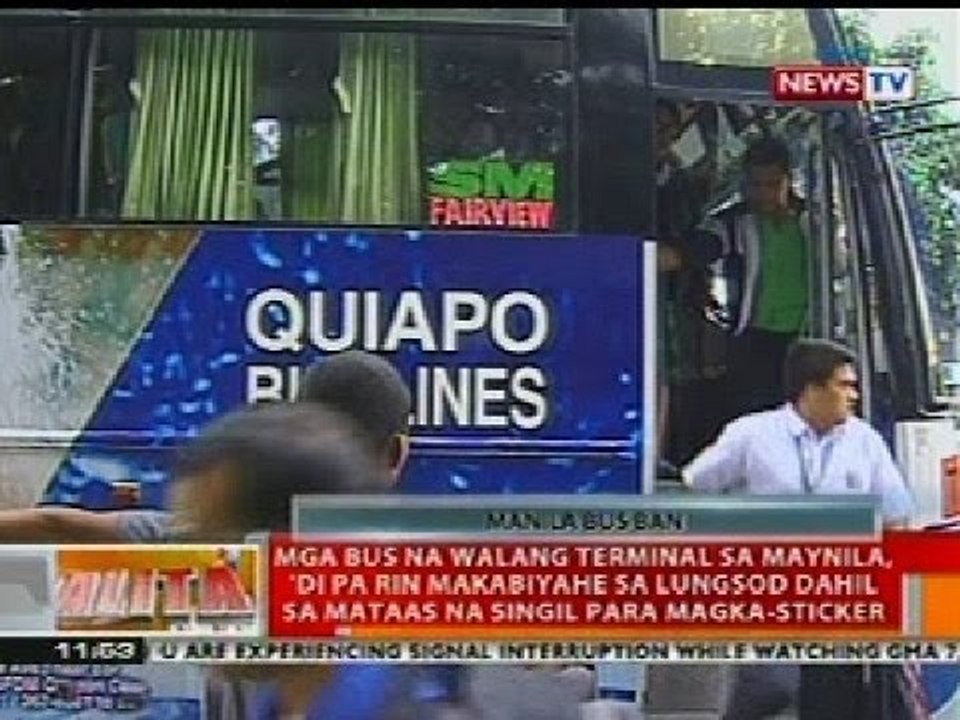 BT: Mga bus na walang terminal sa Maynila, di pa rin makabiyahe sa lungsod