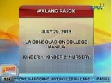 UB:   Kinder 1 & 2 at nursery ng La Consolacion College Manila, suspendido ang klase ngayong araw