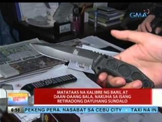 Matataas na kalibre ng baril at daan-daang bala, nakuha sa isang retiradong dayuhang sundalo