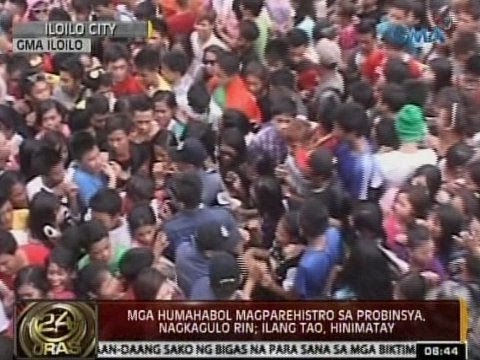 24Oras: Mga humahabol magparehistro sa probinsya, nagkagulo rin; ilang tao, hinimatay