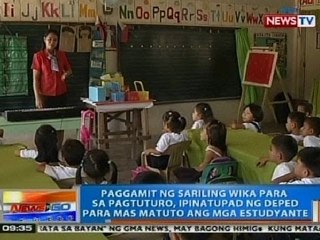 NTG: Paggamit ng sariling wika para sa pagtuturo, ipinatupad ng DepEd