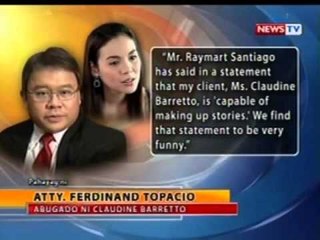 BT: Pahayag ng kampo ni Claudin e Barretto kaugnay ng statement ni Raymart Santiago