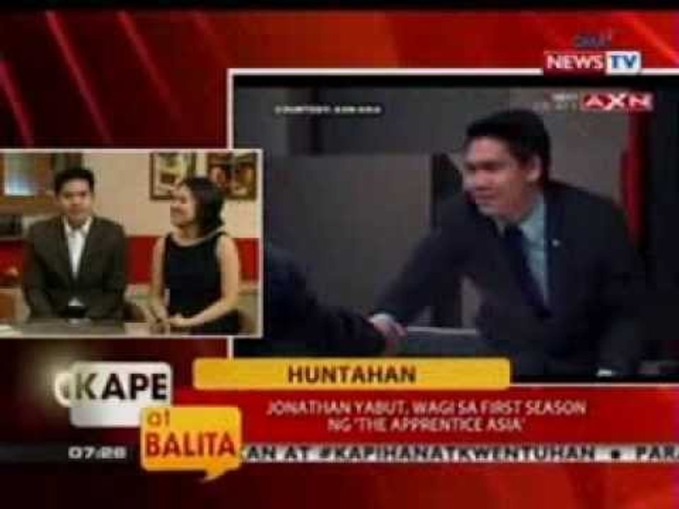KB: Huntahan: Jonathan Yabut, wagi sa first season ng 'The Apprentice Asia'