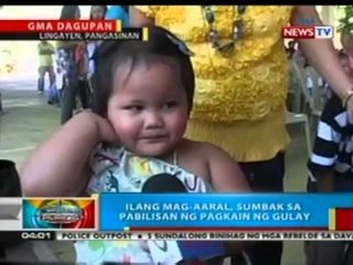 BP: Ilang mag-aaral sa Lingayen, Pangasinan, sumabak sa pabilisan ng pagkain ng gulay