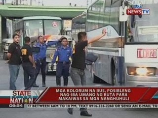 Mga kolorum na bus, posibleng nag-iba umano ng ruta para makaiwas sa mga nanghuhuli