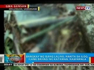 BP: Bangkay ng isang lalaki, nakita sa ilog sa Malungon, Sarangani