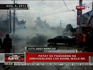 QRT: Patay sa pagsabog ng hinihinalang car bomb sa Cotabato, 8 na