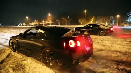 GTR Snow Launch Control Flamethrower!