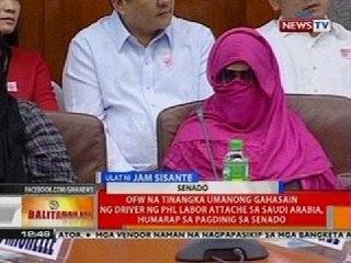 OFW na tinangka umanong gahasain sa Saudi Arabia, humarap sa pagdinig sa Senado