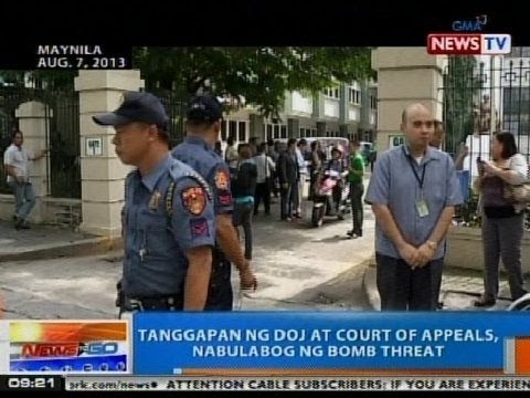 NTG: Tanggapan ng DOJ at Court of Appeals, nabulabog ng bomb threat