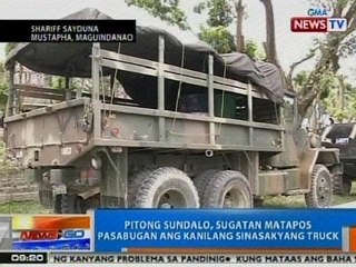 NTG: 7 sundalo, sugatan matapos pasabugan ang kanilang sasakyan sa Maguindanao